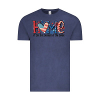 Vintage Denim home of the free because of the brave Vintage Tee - MaliasSmallBusiness