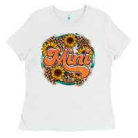 White mini western Ladies Tee - RacoonDesign