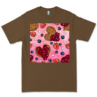 Cacao valentines day waffles seamless pattern Premium Tee - BundleAndBundleShop