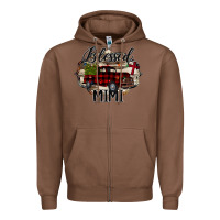 Chestnut Blessed Mimi Christmas Truck Zipper Hoodie - Bettercallsaul