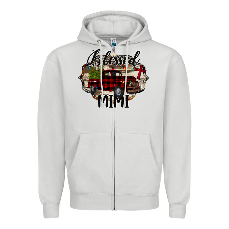 Blessed Mimi Christmas Truck Zipper Hoodie by Bettercallsaul | Teevron