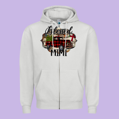 Blessed Mimi Christmas Truck Zipper Hoodie Designed By Bettercallsaul