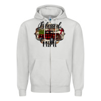 Dove Grey Blessed Mimi Christmas Truck Zipper Hoodie - Bettercallsaul