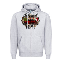 Heather Grey Blessed Mimi Christmas Truck Zipper Hoodie - Bettercallsaul