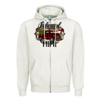 Oatmeal Heather Blessed Mimi Christmas Truck Zipper Hoodie - Bettercallsaul