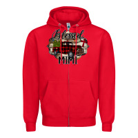 Red Blessed Mimi Christmas Truck Zipper Hoodie - Bettercallsaul