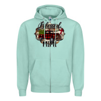 Seafoam Blessed Mimi Christmas Truck Zipper Hoodie - Bettercallsaul