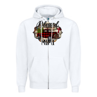 White Blessed Mimi Christmas Truck Zipper Hoodie - Bettercallsaul