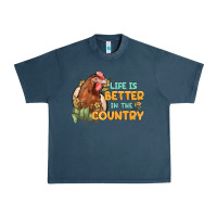 Midnight Navy life is better in the country Urban Heavy Tee - MaliasSmallBusiness
