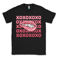 Black xoxo checker lips Classic Tee - MaliasSmallBusiness