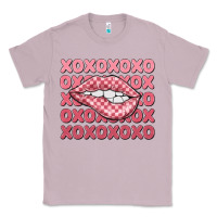 Lilac xoxo checker lips Classic Tee - MaliasSmallBusiness
