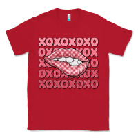 Red xoxo checker lips Classic Tee - MaliasSmallBusiness