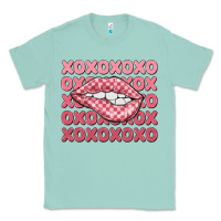 Seafoam xoxo checker lips Classic Tee - MaliasSmallBusiness