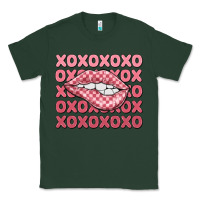 Sports Green xoxo checker lips Classic Tee - MaliasSmallBusiness