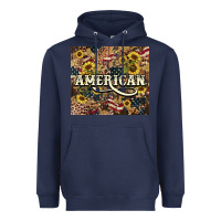 Navy American tumbler 4th of july Heavyweight Hoodie - HowdyJamesFarm
