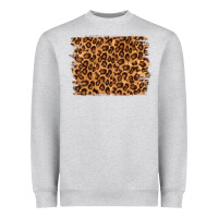 Heather Grey leopard background Heavyweight Sweatshirt - NancyCooperArtShop
