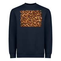 Navy leopard background Heavyweight Sweatshirt - NancyCooperArtShop