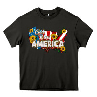 Asphalt god bless america Heavy Core Tee - HRA Design Shop