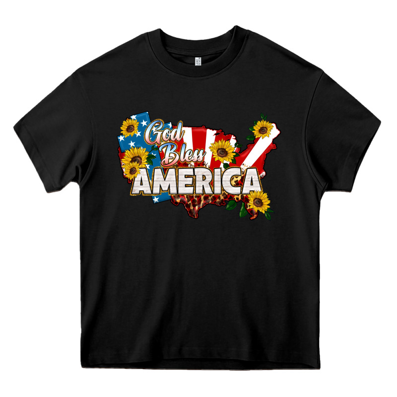 God Bless America Heavy Core Tee by HRA Design Shop | Teevron