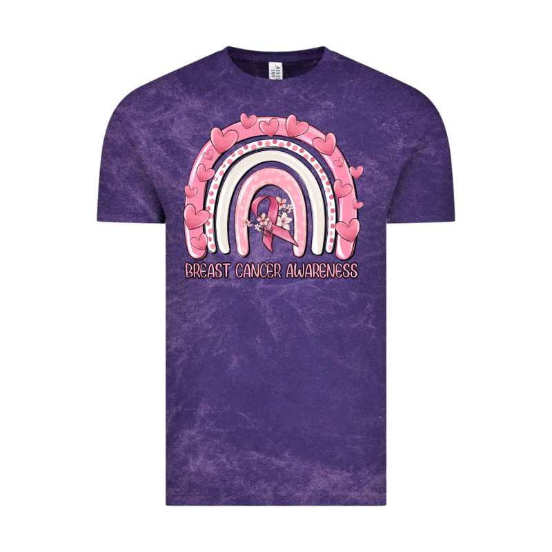 Breast Cancer  Awareness Rainbow Vintage Tee by MaliasSmallBusiness | Teevron