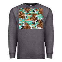 Charcoal Heather serape cowhide and leopard with glitter Premium Sweatshirt - TumblerDesignByShophia