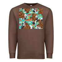 Chestnut serape cowhide and leopard with glitter Premium Sweatshirt - TumblerDesignByShophia