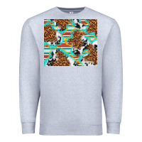 Heather Grey serape cowhide and leopard with glitter Premium Sweatshirt - TumblerDesignByShophia