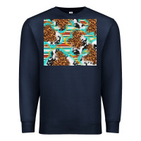 Navy serape cowhide and leopard with glitter Premium Sweatshirt - TumblerDesignByShophia