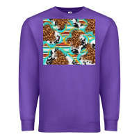 Purple serape cowhide and leopard with glitter Premium Sweatshirt - TumblerDesignByShophia