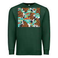 Sports Green serape cowhide and leopard with glitter Premium Sweatshirt - TumblerDesignByShophia