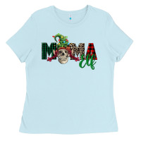 Baby Blue Mama elf skull Ladies Tee - FaDigitalArtStudio
