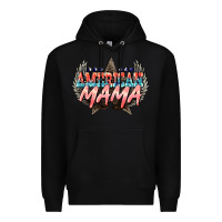 Black American mama Mother's Day Premium Hoodie - HowdyJamesFarm