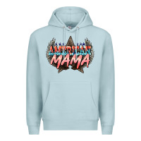 Blue Mist American mama Mother's Day Premium Hoodie - HowdyJamesFarm