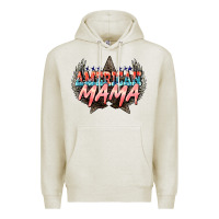Oatmeal Heather American mama Mother's Day Premium Hoodie - HowdyJamesFarm