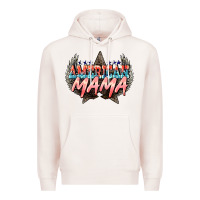 Pale Pink American mama Mother's Day Premium Hoodie - HowdyJamesFarm