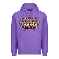 Purple American mama Mother's Day Premium Hoodie - HowdyJamesFarm