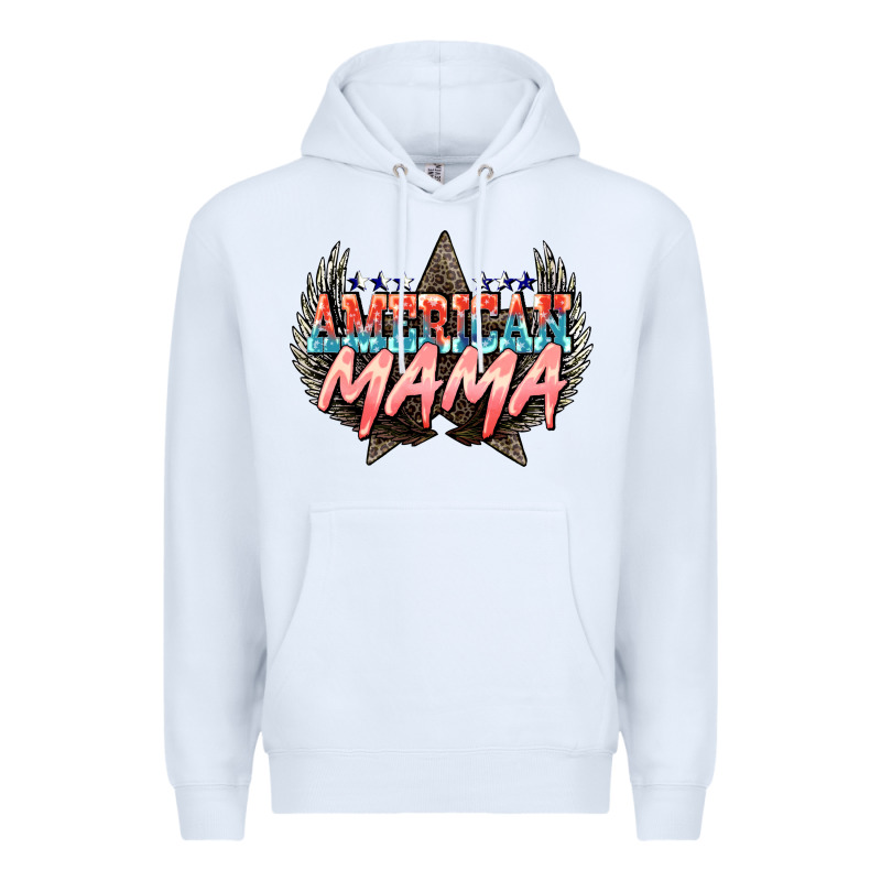 American Mama Mother's Day Premium Hoodie by HowdyJamesFarm | Teevron