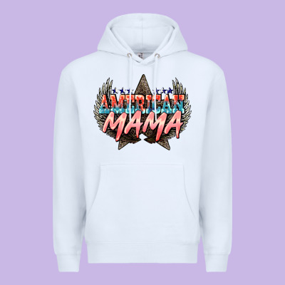 American Mama Mother's Day Premium Hoodie Designed By Howdyjamesfarm