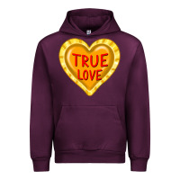 Mauve Wine valentine's day hearts Urban Hoodie - FaDigitalArtStudio