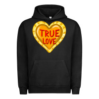 Pigment Black valentine's day hearts Urban Hoodie - FaDigitalArtStudio