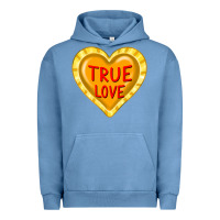 Pigment Pebble Blue valentine's day hearts Urban Hoodie - FaDigitalArtStudio