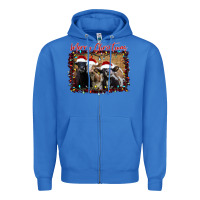 True Royal Merry Christmas Cows Zipper Hoodie - Bettercallsaul