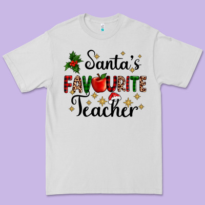 Santas Favourite Teacher Premium Tee Designed By Adodesignshop