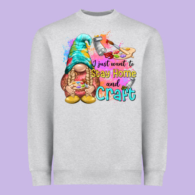 I Just Want Stay Home And Craft Heavyweight Sweatshirt Designed By Nancycooperartshop