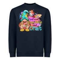 Navy i just want stay home and craft Heavyweight Sweatshirt - NancyCooperArtShop