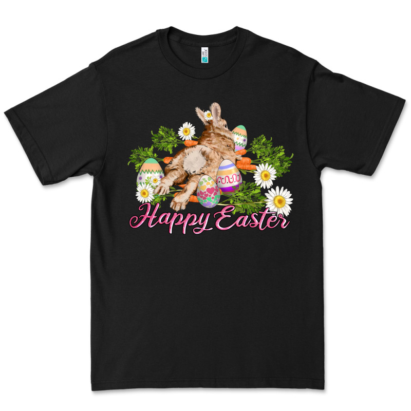 Easter Bunny With Carrots And Daisy Premium Tee by AdoDesignShop | Teevron