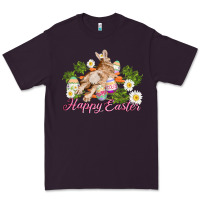Plum easter bunny with carrots and daisy Premium Tee - AdoDesignShop