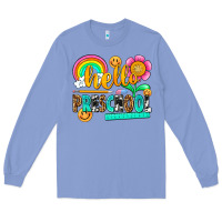 Colony Blue hello preschool Long Sleeve Tee - NancyCooperArtShop