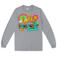 Heather Grey hello preschool Long Sleeve Tee - NancyCooperArtShop
