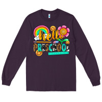 Plum hello preschool Long Sleeve Tee - NancyCooperArtShop